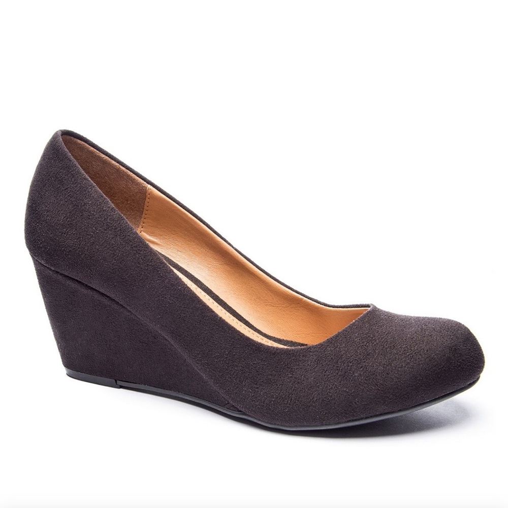 Chinese Laundry Nima Wedge - Black Suede - 8.5